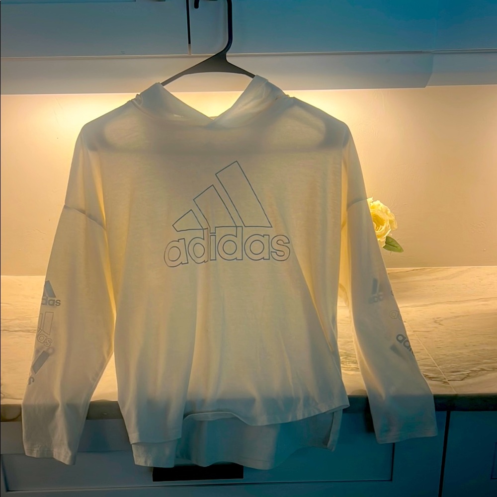 Adidas Cream Hoodie with Logo